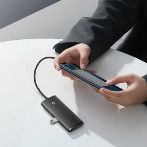 Baseus Lite Series Przejściówka HUB USB-C - 4x USB 3.0 25cm