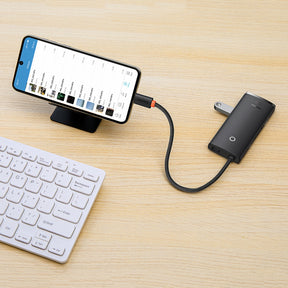 Baseus Lite Series Wielofunkcyjny HUB USB-C – 2x USB 3.0 / USB-C / HDMI 1.4 / SD/TF OTG