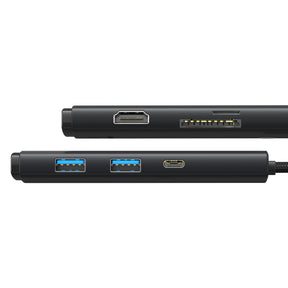 Baseus Lite Series Wielofunkcyjny HUB USB-C – 2x USB 3.0 / USB-C / HDMI 1.4 / SD/TF OTG