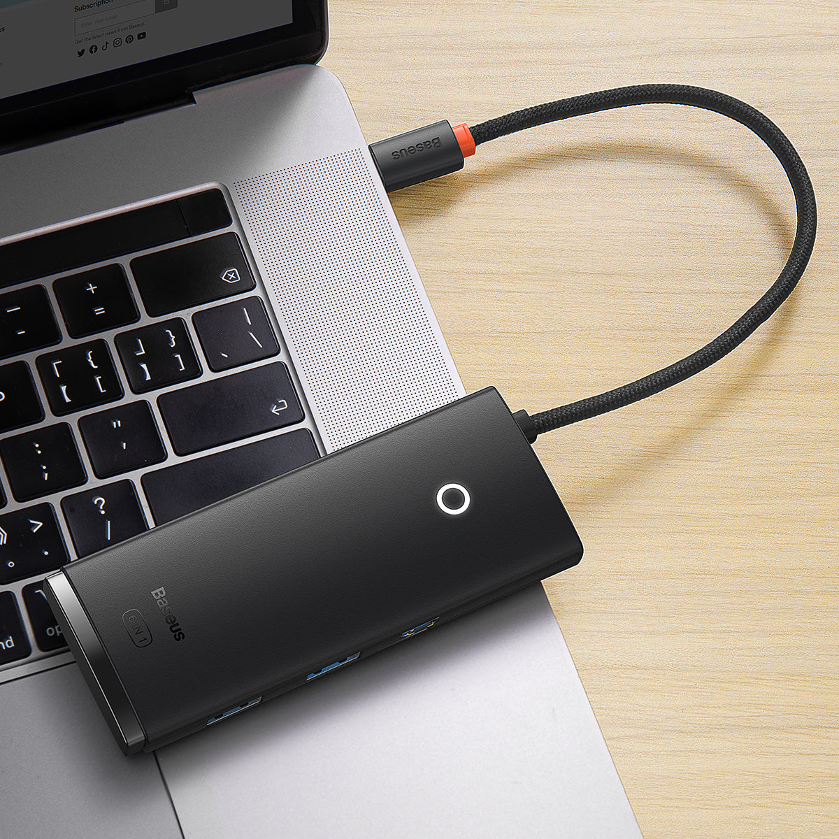 Baseus Lite Series Wielofunkcyjny HUB USB-C – 2x USB 3.0 / USB-C / HDMI 1.4 / SD/TF OTG