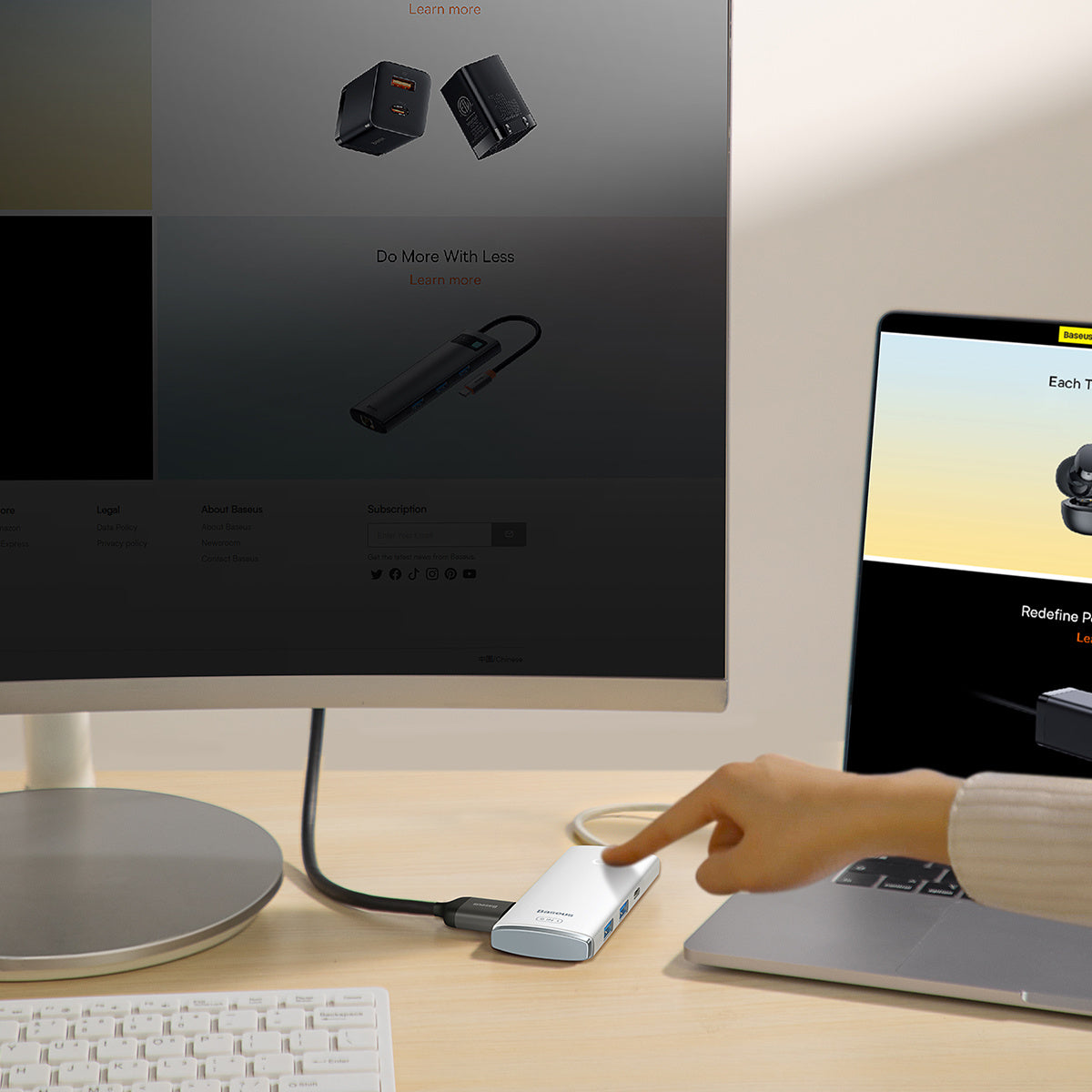 Baseus Lite Series Wielofunkcyjny HUB USB-C 2x USB 3.0 / USB-C PD / HDMI 1.4 / SD/TF
