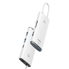 Baseus Lite Series Wielofunkcyjny HUB USB-C 2x USB 3.0 / USB-C PD / HDMI 1.4 / SD/TF