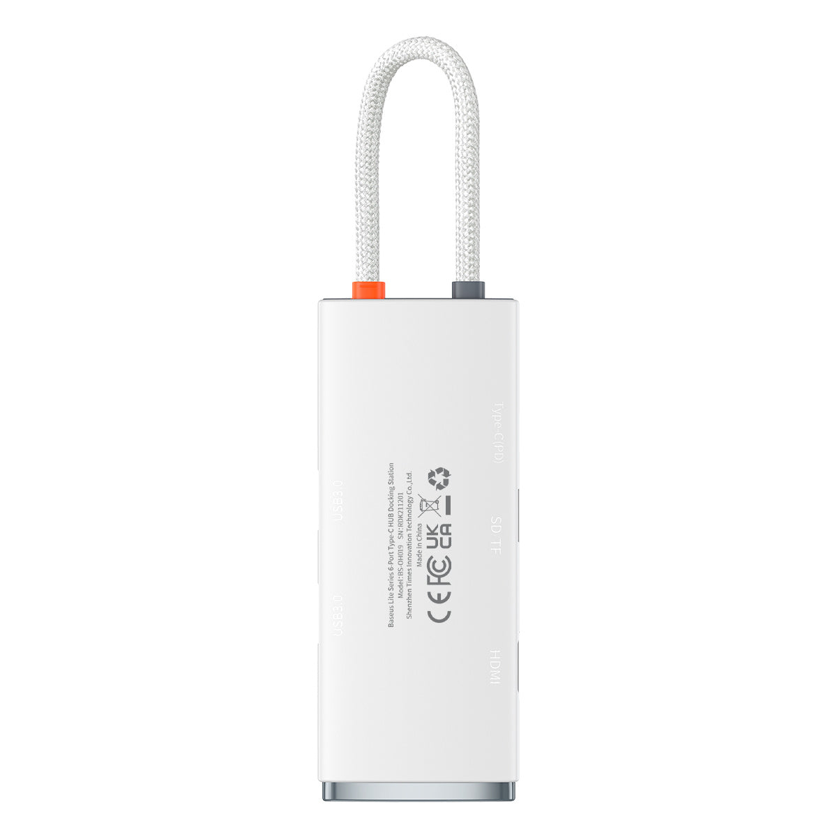 Baseus Lite Series Wielofunkcyjny HUB USB-C 2x USB 3.0 / USB-C PD / HDMI 1.4 / SD/TF