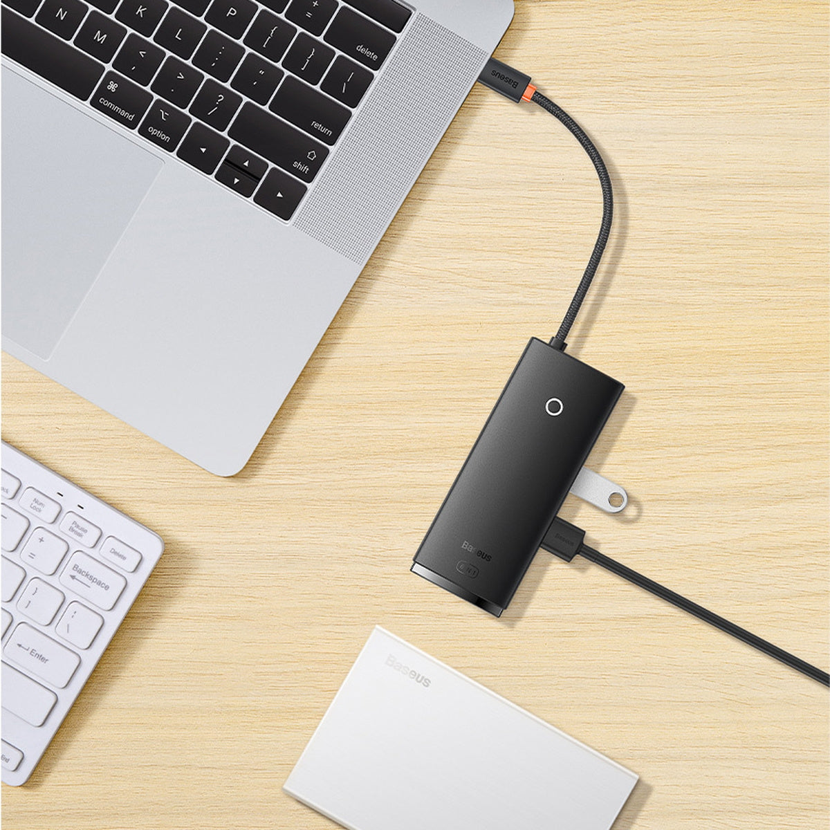 Baseus Lite Series wielofunkcyjny HUB USB-C 2x USB 3.0 / USB-C PD / HDMI 1.4 / SD/TF (WKQX050101)