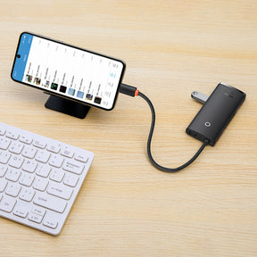 Baseus Lite Series wielofunkcyjny HUB USB-C 2x USB 3.0 / USB-C PD / HDMI 1.4 / SD/TF (WKQX050101)