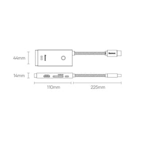 Baseus Lite Series wielofunkcyjny HUB USB-C 2x USB 3.0 / USB-C PD / HDMI 1.4 / SD/TF (WKQX050101)