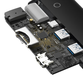 Baseus Lite Series wielofunkcyjny HUB USB-C 2x USB 3.0 / USB-C PD / HDMI 1.4 / SD/TF (WKQX050101)