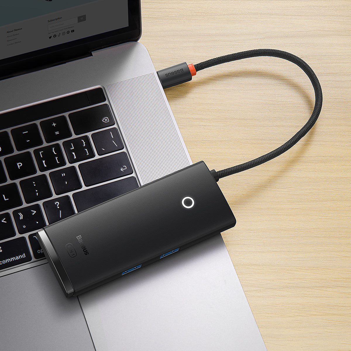 Baseus Lite Series wielofunkcyjny HUB USB-C 2x USB 3.0 / USB-C PD / HDMI 1.4 / SD/TF (WKQX050101)