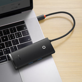 Baseus Lite Series wielofunkcyjny HUB USB-C 2x USB 3.0 / USB-C PD / HDMI 1.4 / SD/TF (WKQX050101)