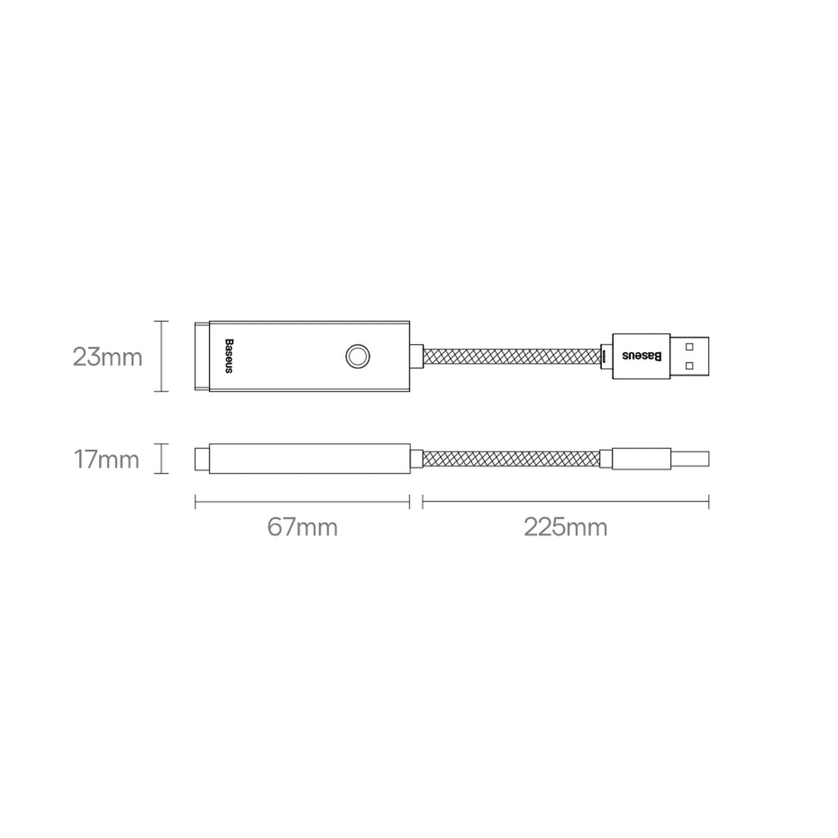 Baseus Lite Series Zewnętrzna karta sieciowa USB-C – RJ45 1Gbps