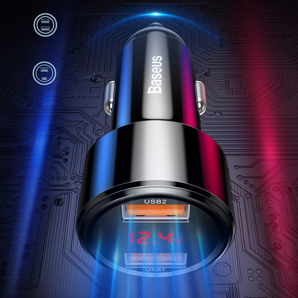 Baseus Magic Series Dual QC Ładowarka samochodowa Quick Charge 3.0 2x USB 45W 6A