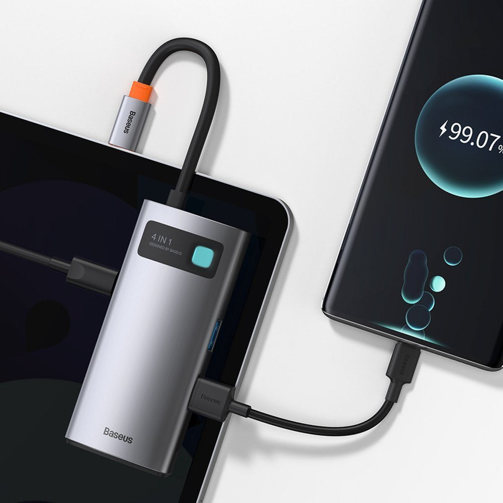 Baseus Metal Gleam 4w1 wielofunkcyjny HUB USB Typ C