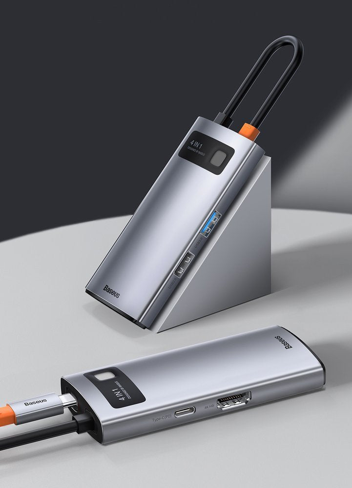 Baseus Metal Gleam 4w1 wielofunkcyjny HUB USB Typ C