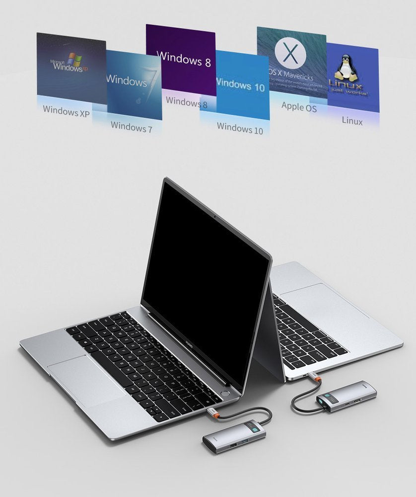 Baseus Metal Gleam 4w1 wielofunkcyjny HUB USB Typ C