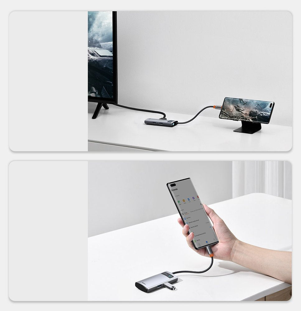 Baseus Metal Gleam 4w1 wielofunkcyjny HUB USB Typ C