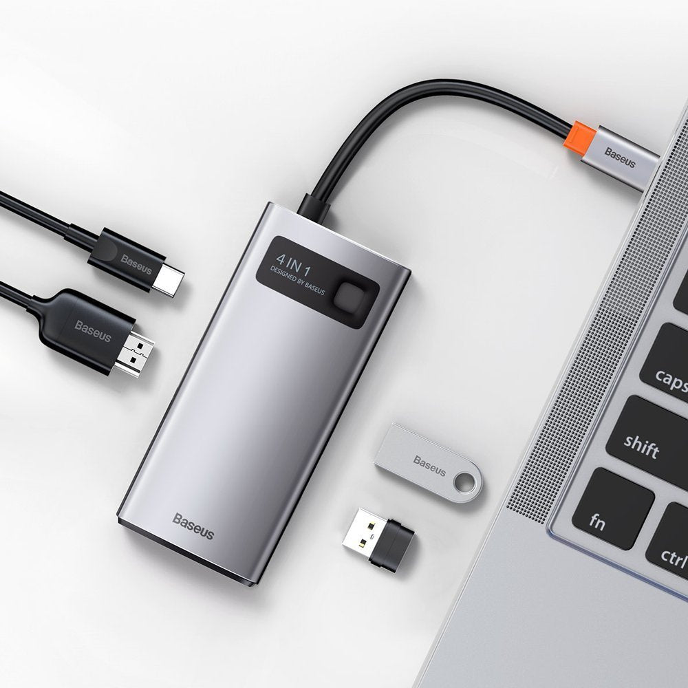 Baseus Metal Gleam 4w1 wielofunkcyjny HUB USB Typ C