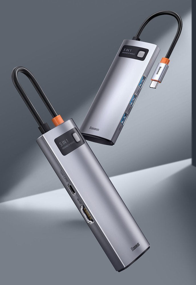 Baseus Metal Gleam 5w1 wielofunkcyjny HUB USB Typ C