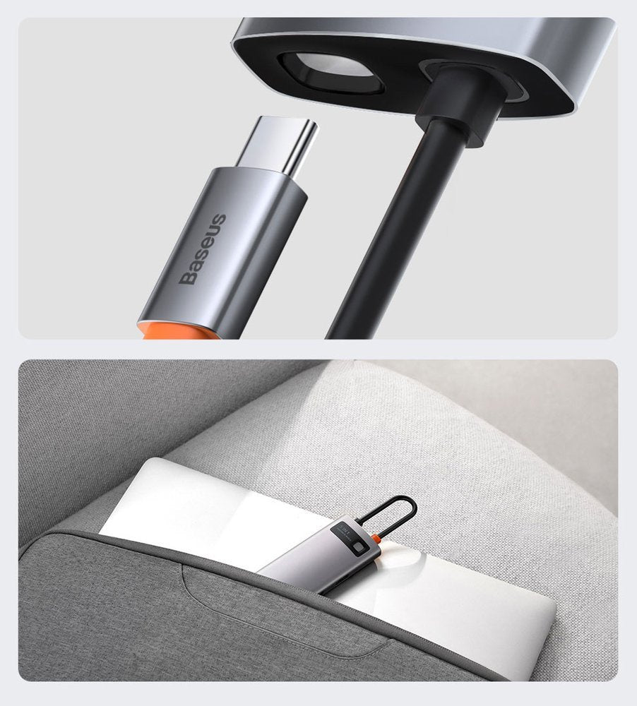 Baseus Metal Gleam 5w1 wielofunkcyjny HUB USB Typ C