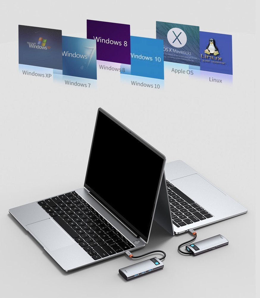 Baseus Metal Gleam 5w1 wielofunkcyjny HUB USB Typ C