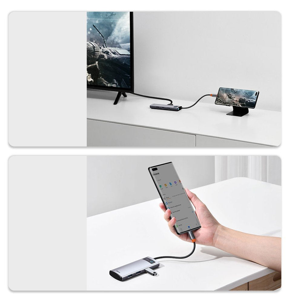 Baseus Metal Gleam 5w1 wielofunkcyjny HUB USB Typ C