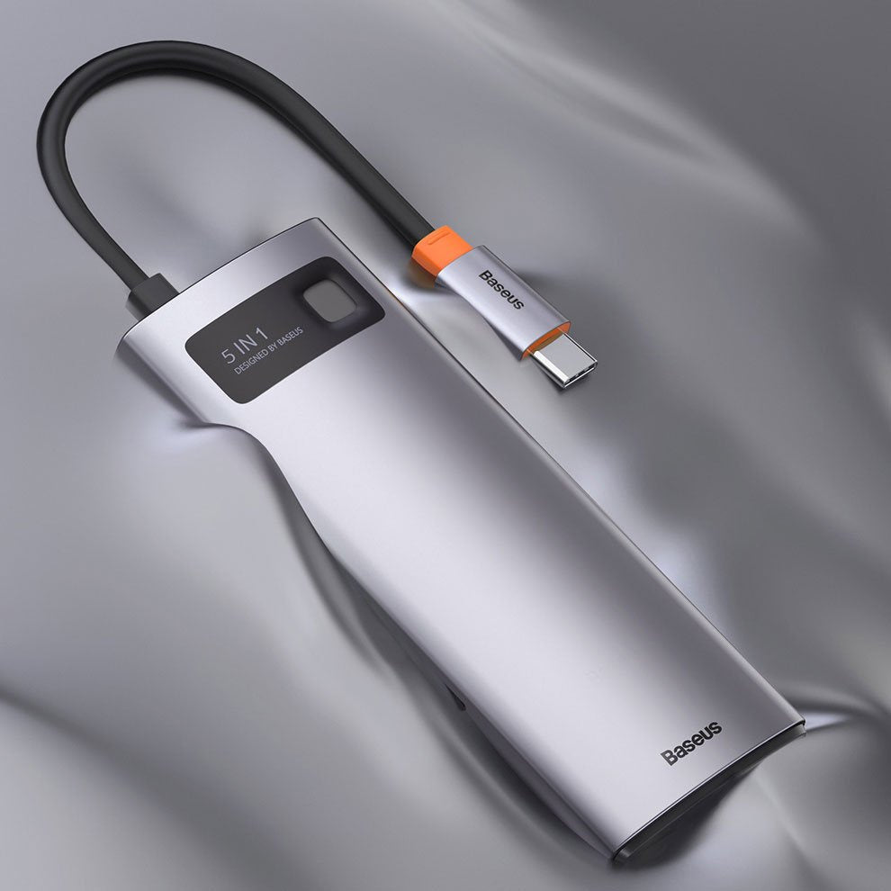 Baseus Metal Gleam 5w1 wielofunkcyjny HUB USB Typ C