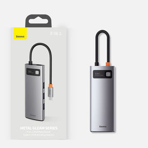 Baseus Metal Gleam 5w1 wielofunkcyjny HUB USB Typ C