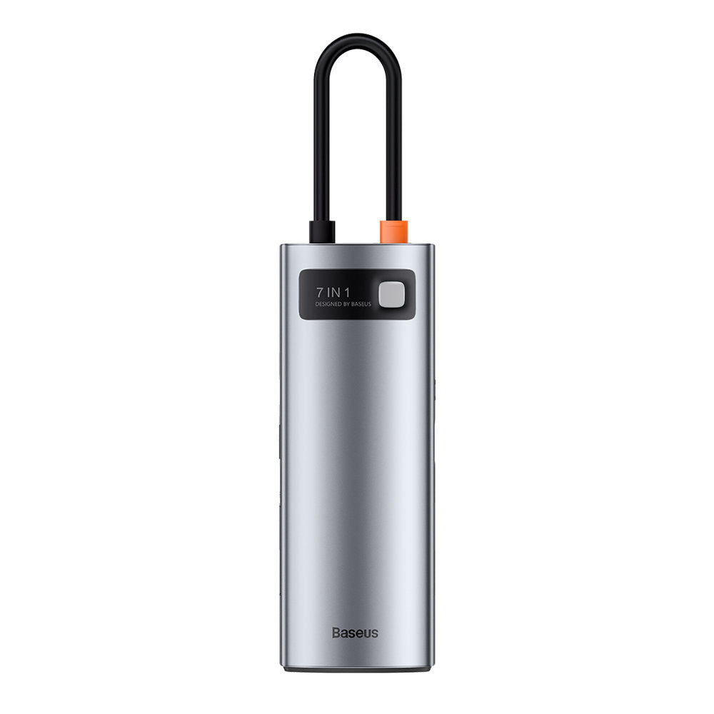 Baseus Metal Gleam Series Multifunkcjonalny HUB USB 7w1 USB-C HDMI Czytnik Kart TF PD