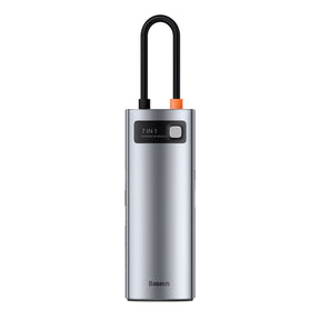 Baseus Metal Gleam Series Multifunkcjonalny HUB USB 7w1 USB-C HDMI Czytnik Kart TF PD