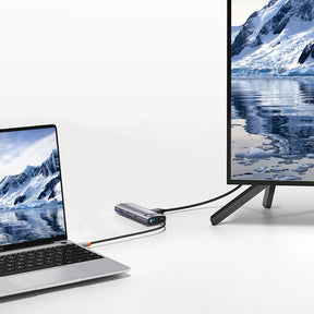 Baseus Metal Gleam Series Multifunkcjonalny HUB USB 7w1 USB-C HDMI Czytnik Kart TF PD