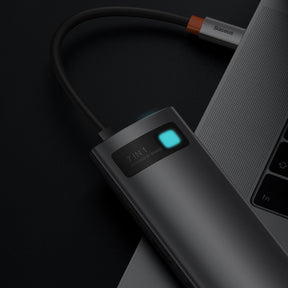 Baseus Metal Gleam Series Multifunkcjonalny HUB USB 7w1 USB-C HDMI Czytnik Kart TF PD