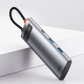 Baseus Metal Gleam Series Multifunkcjonalny HUB USB 7w1 USB-C HDMI Czytnik Kart TF PD