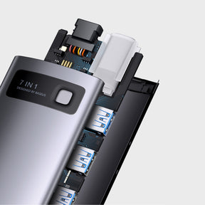 Baseus Metal Gleam Series Stacja dokująca HUB 7 w 1 USB-C