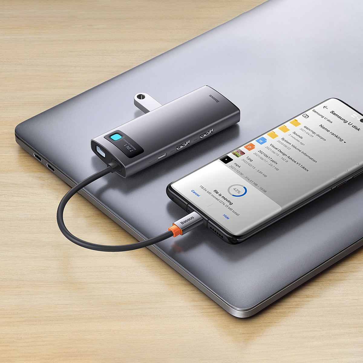 Baseus Metal Gleam Series Stacja dokująca HUB 7 w 1 USB-C