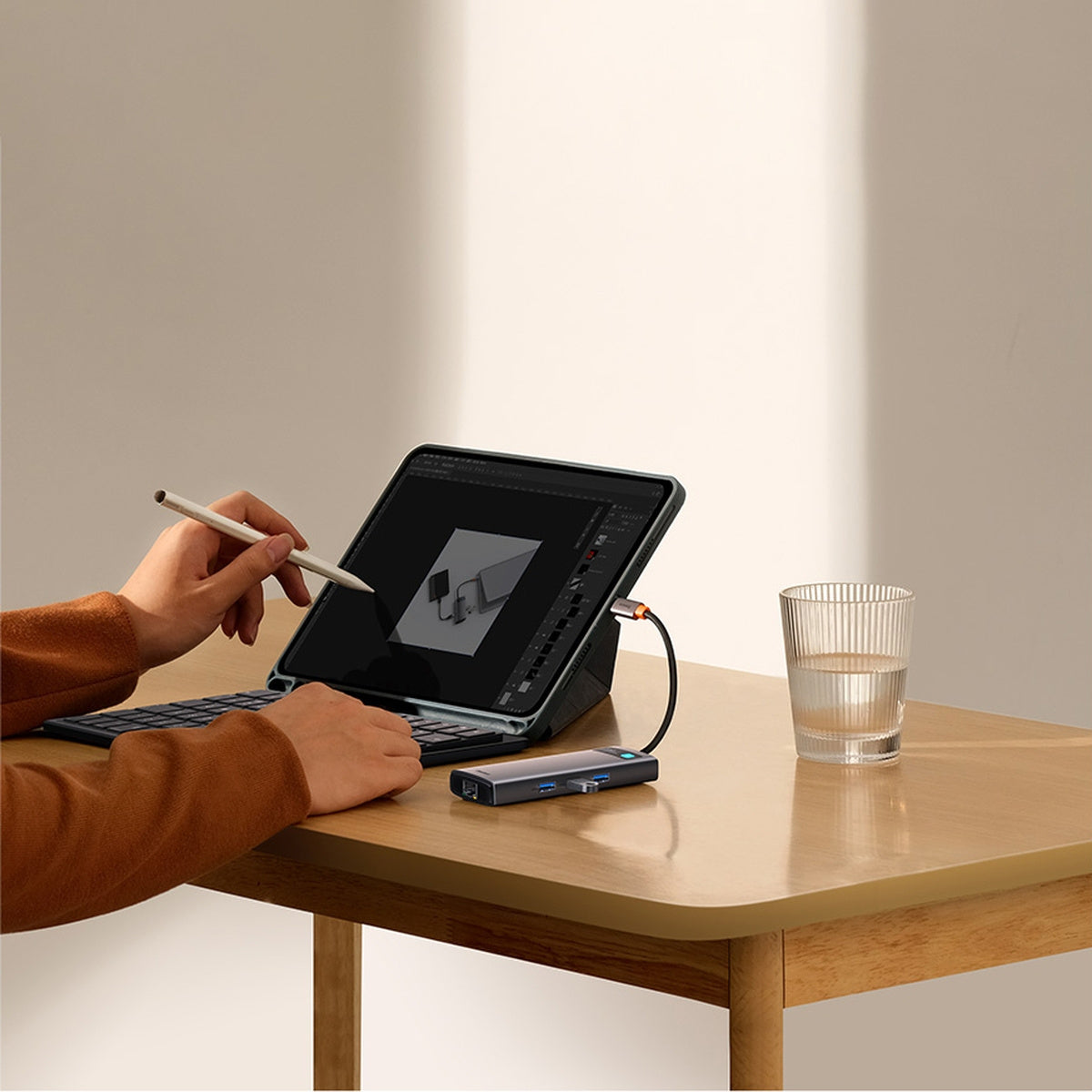 Baseus Metal Gleam Series Stacja dokująca HUB 7 w 1 USB-C