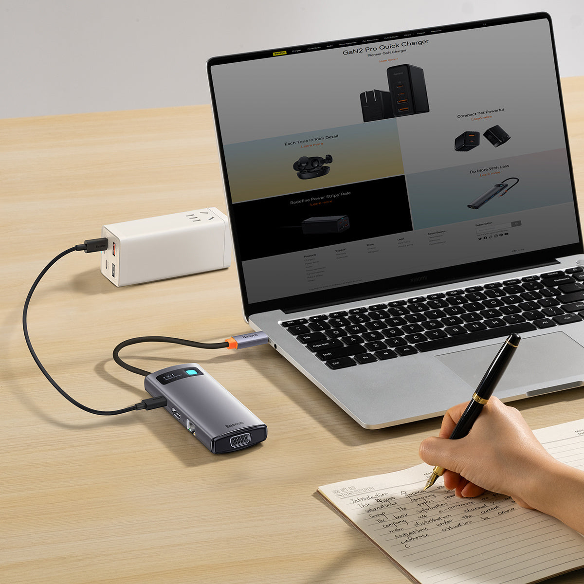 Baseus Metal Gleam Series Stacja dokująca HUB 7 w 1 USB-C