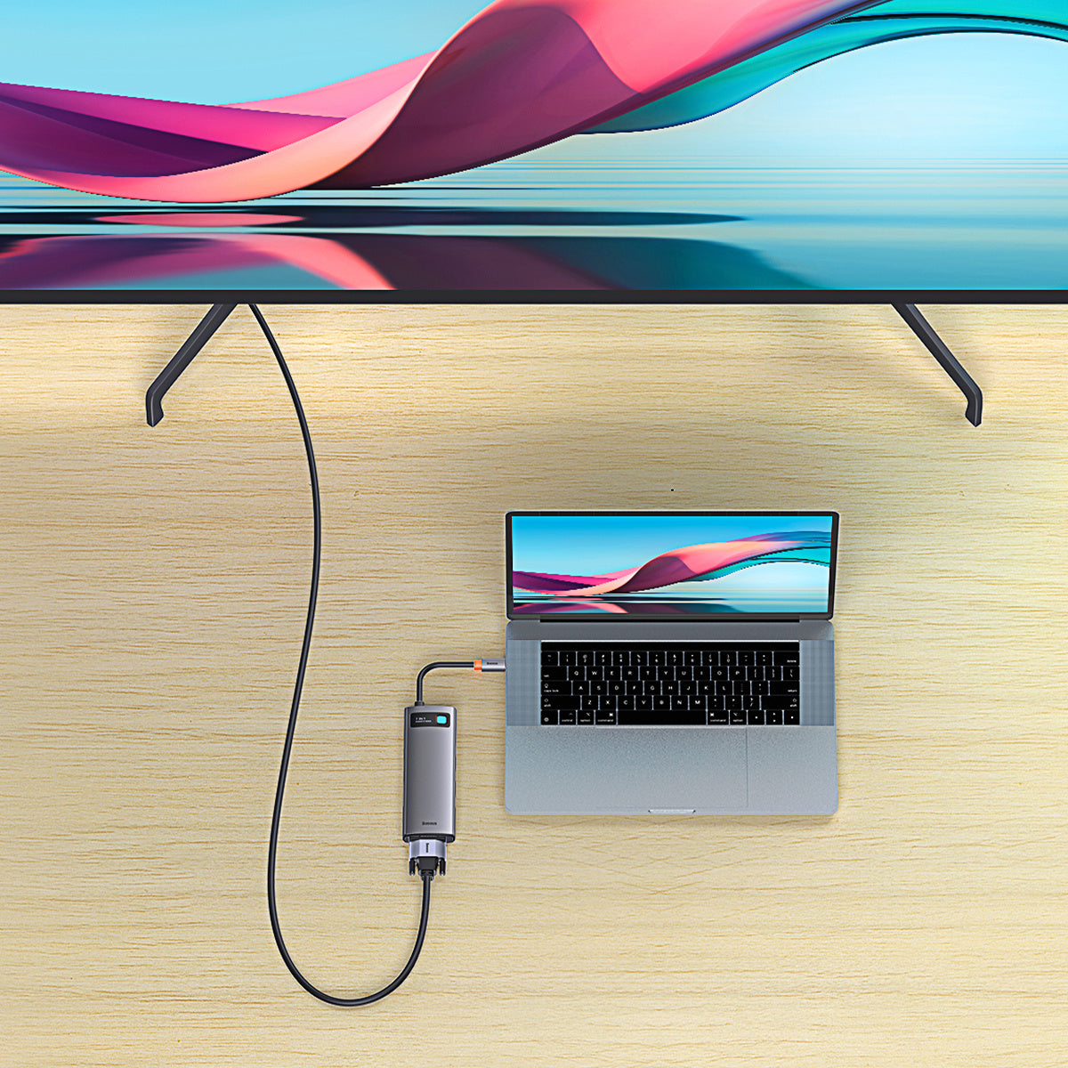 Baseus Metal Gleam Series Stacja dokująca HUB 7 w 1 USB-C