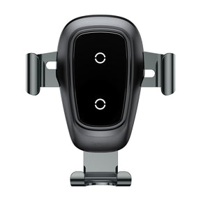 Baseus Metal Gravity Wireless Charger metalowy uchwyt samochodowy na kratkę wentylacyjną z bezprzewodowym ładowaniem Qi