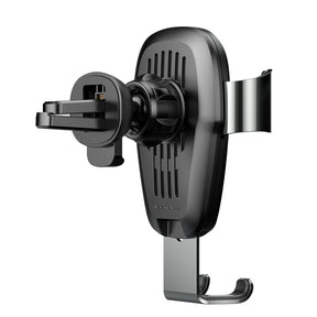 Baseus Metal Gravity Wireless Charger metalowy uchwyt samochodowy na kratkę wentylacyjną z bezprzewodowym ładowaniem Qi