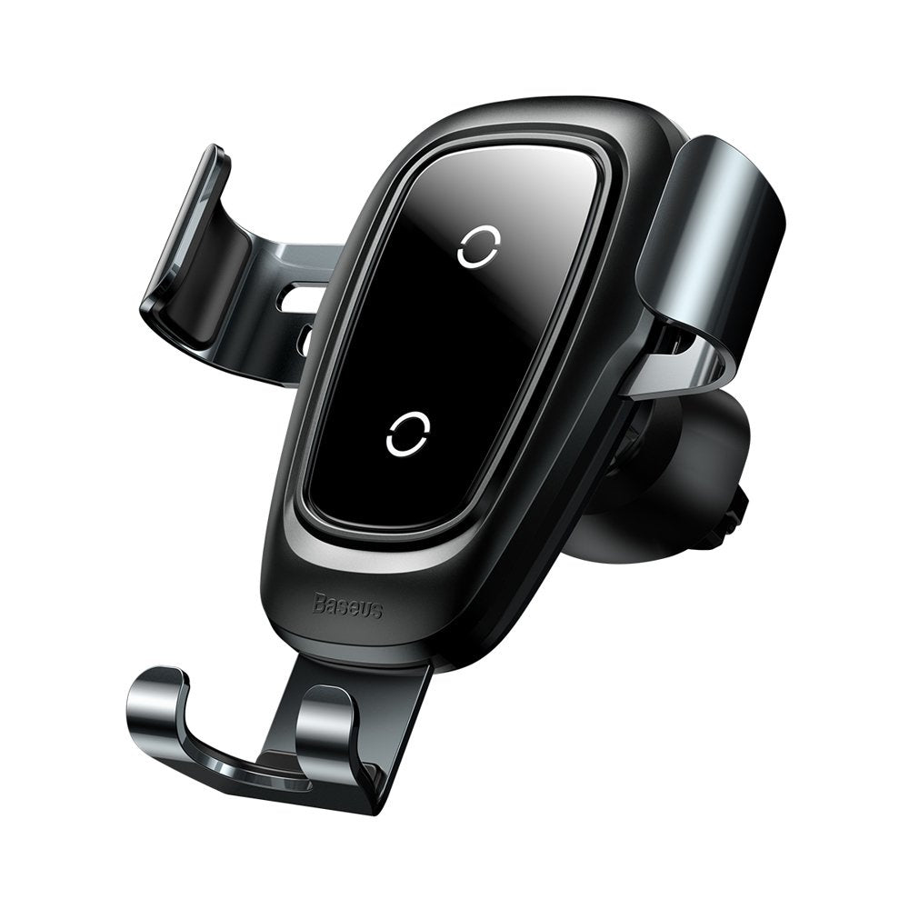 Baseus Metal Gravity Wireless Charger metalowy uchwyt samochodowy na kratkę wentylacyjną z bezprzewodowym ładowaniem Qi