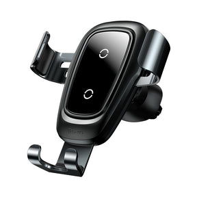 Baseus Metal Gravity Wireless Charger metalowy uchwyt samochodowy na kratkę wentylacyjną z bezprzewodowym ładowaniem Qi