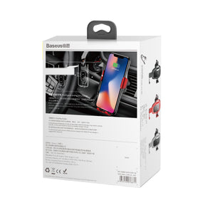 Baseus Metal Gravity Wireless Charger metalowy uchwyt samochodowy na kratkę wentylacyjną z bezprzewodowym ładowaniem Qi