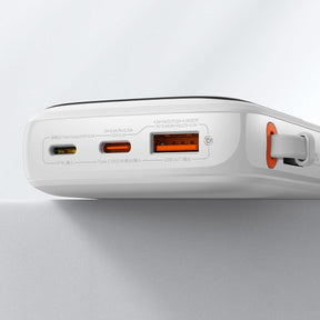 Baseus Qpow Digital Display Powerbank z szybkim ładowaniem 10000mAh 20W QC/PD/SCP/FCP z wbudowanym kablem Lightning