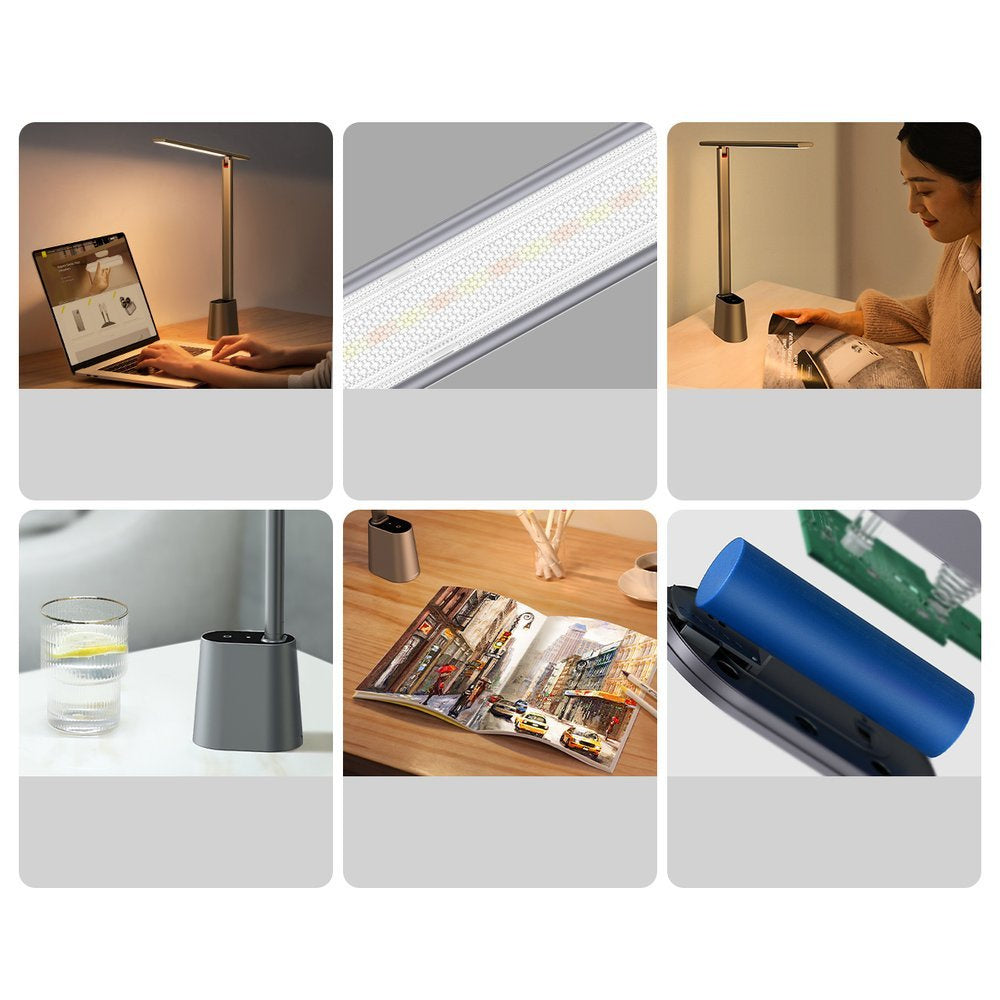 Baseus Smart Eye bezprzewodowa biurkowa lampka LED z akumulatorem 2200 mAh