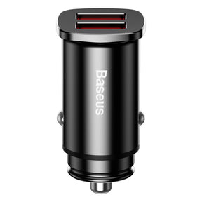 Baseus Square inteligentna ładowarka samochodowa 2x USB QC3.0 Quick Charge 3.0 SCP AFC 30W