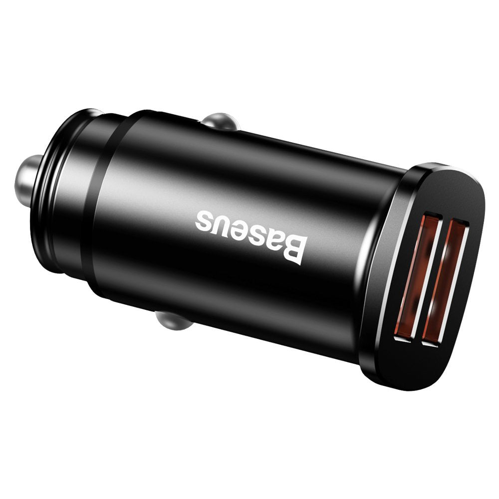 Baseus Square inteligentna ładowarka samochodowa 2x USB QC3.0 Quick Charge 3.0 SCP AFC 30W