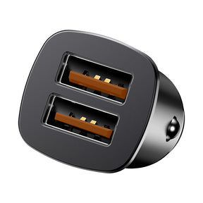 Baseus Square inteligentna ładowarka samochodowa 2x USB QC3.0 Quick Charge 3.0 SCP AFC 30W
