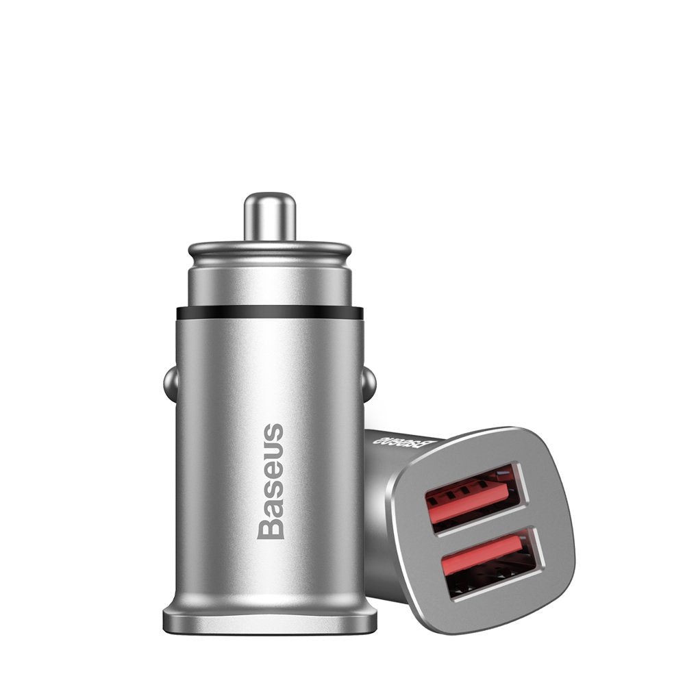 Baseus Square inteligentna ładowarka samochodowa 2x USB QC3.0 Quick Charge 3.0 SCP AFC 30W