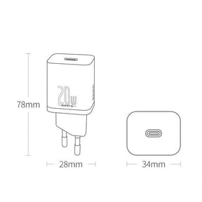 Baseus Super Si 1C szybka ładowarka USB Typ C 20 W Power Delivery
