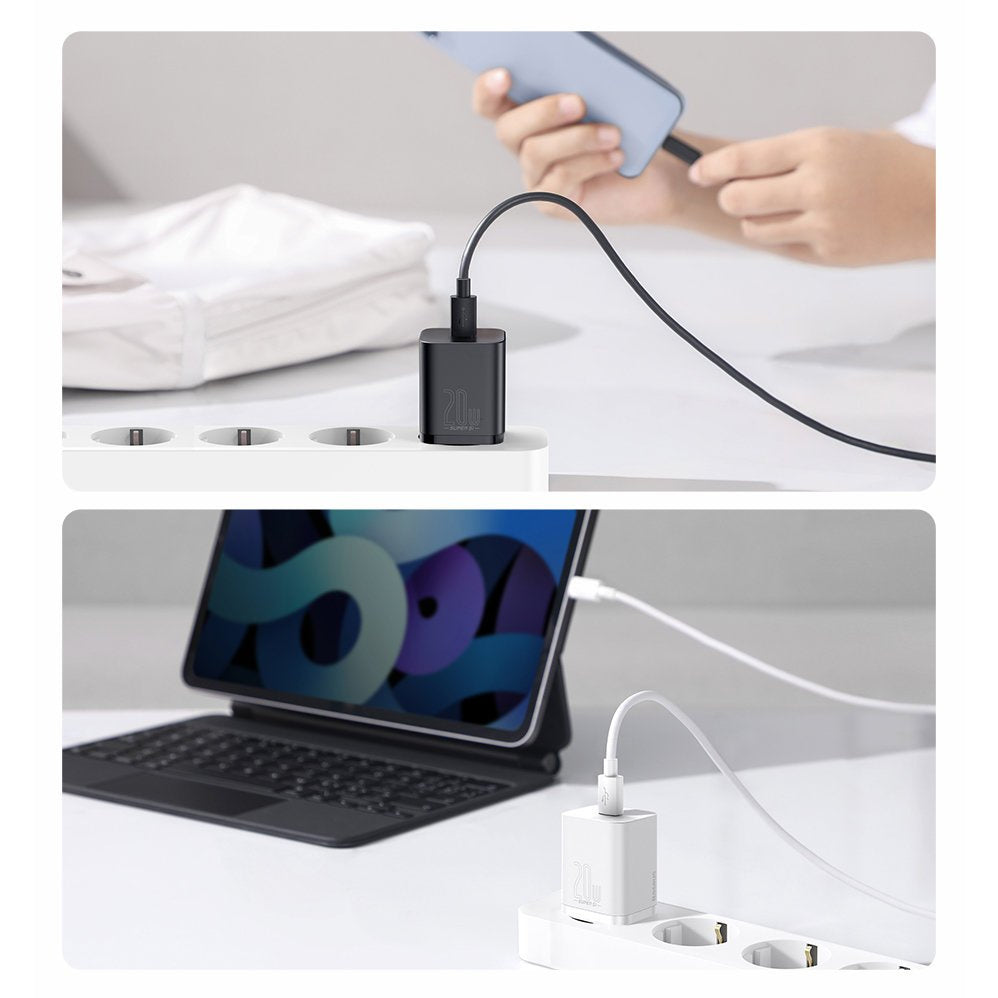 Baseus Super Si 1C szybka ładowarka sieciowa USB-C 20W Power Delivery