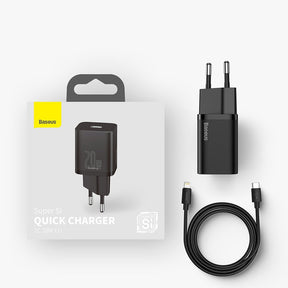 Baseus Super Si 1C szybka ładowarka USB Typ C 20W Power Delivery